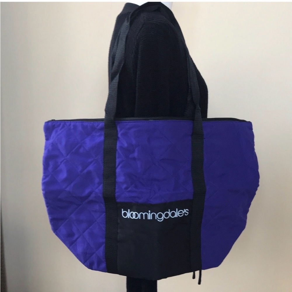 Bloomingdale's Purple and Black Tote Bag- LIKE NEW